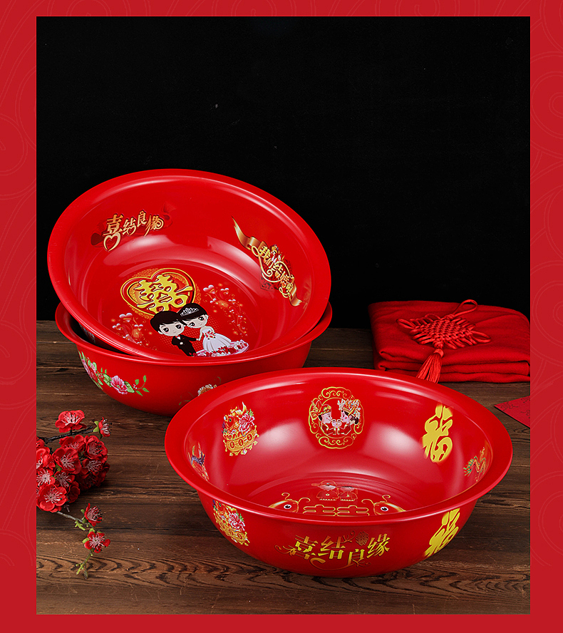 喜庆脸盆 详情拍摄/设计