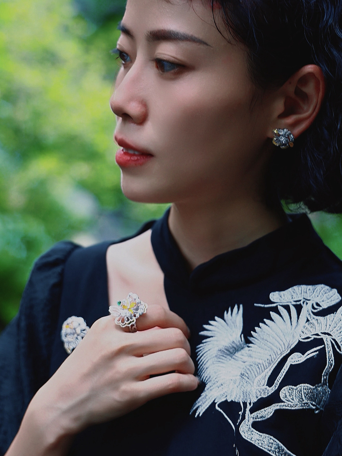 十二花神~牡丹花珠宝设计三件套