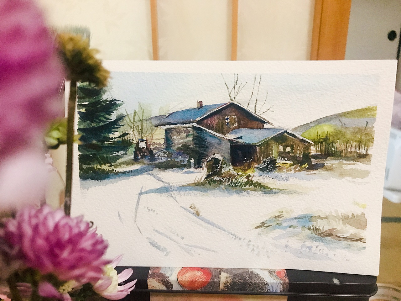 近期的水彩和油画