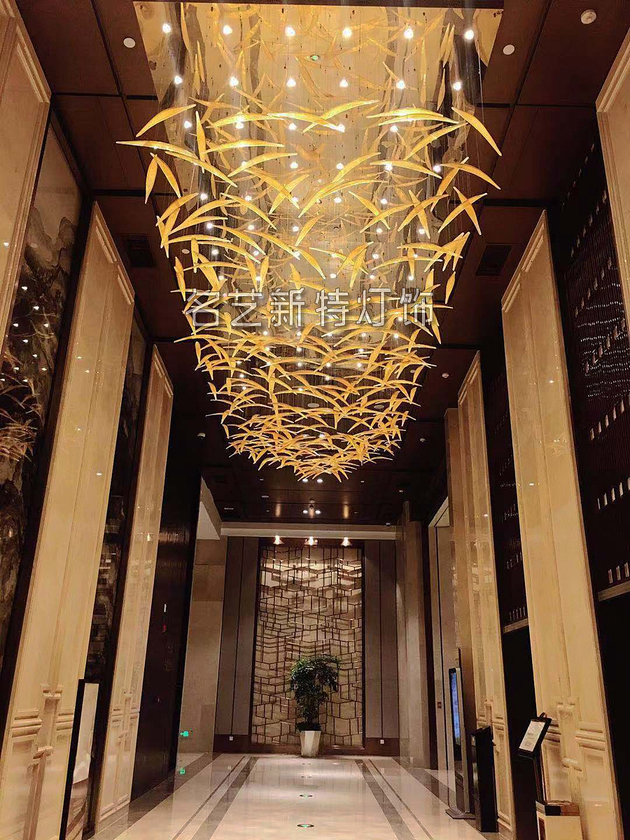 电梯间艺术吊灯 明古定制