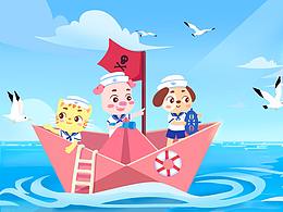 扁平矢量兒插練習(xí)