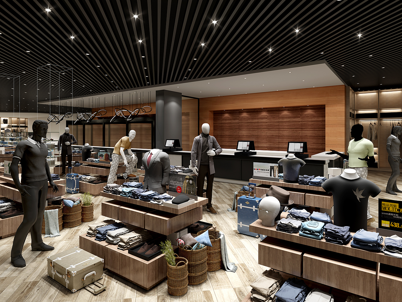 某服装店（图ZMTE3ODU3MzEy） - 家装设计 - 站酷设计师韩灬舍原创素材 - 站酷ZCOOL