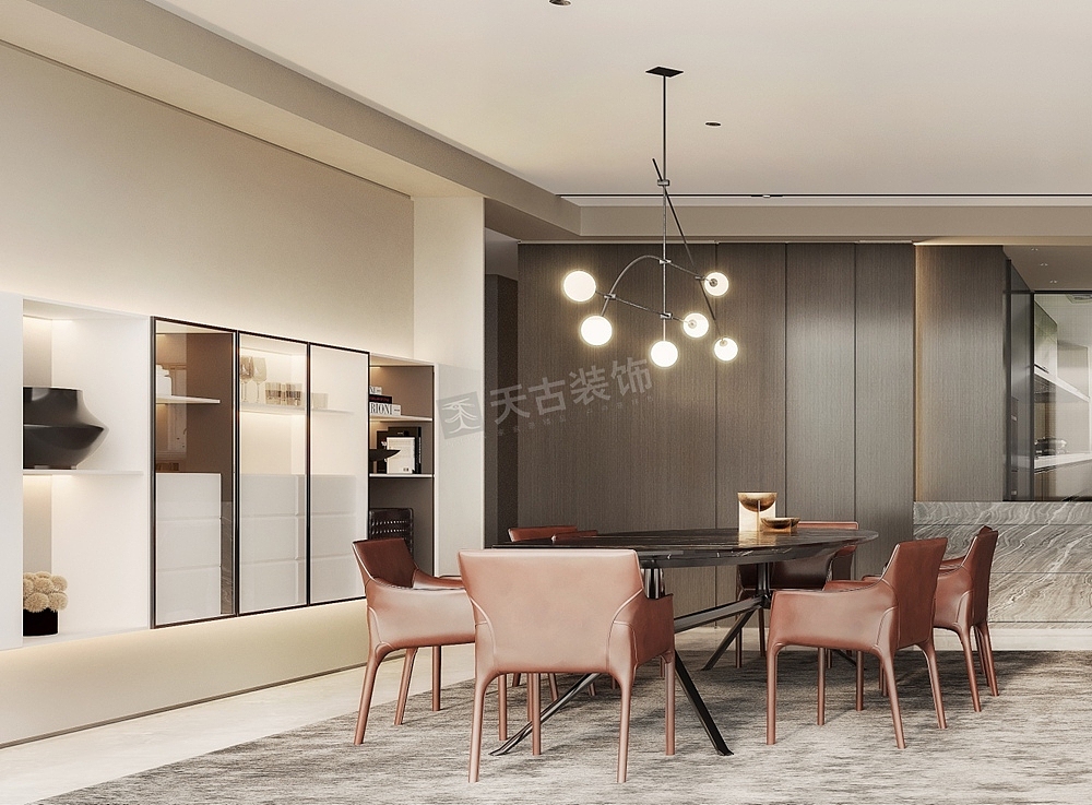 金辉中央铭著200平米大平层装修,极简风格设计