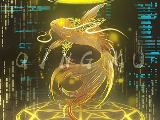 原创设计｜赛博朋克+锦鲤鱼合集 插画手绘设计