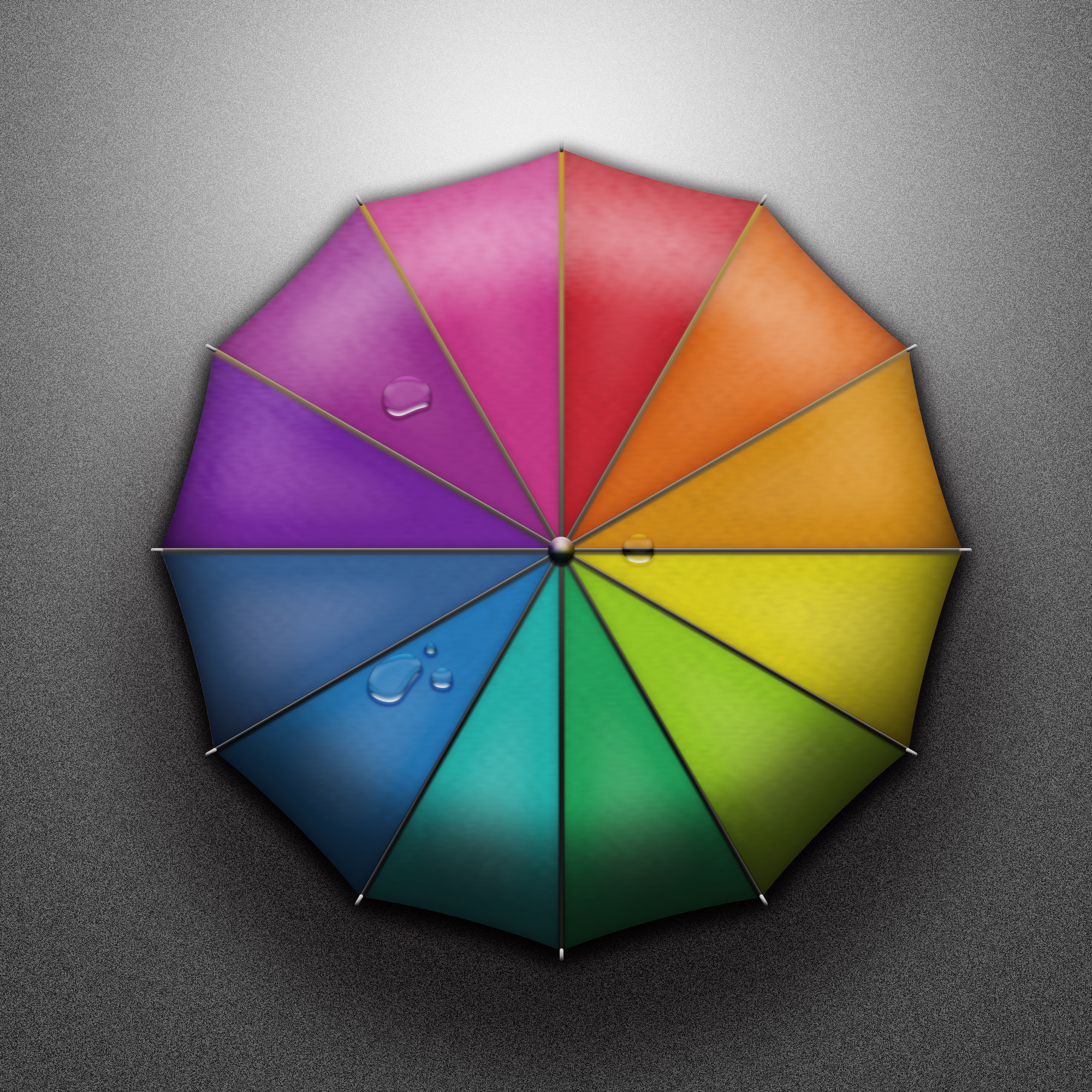 ui路上一【萌】物 一把彩虹伞(临摹)