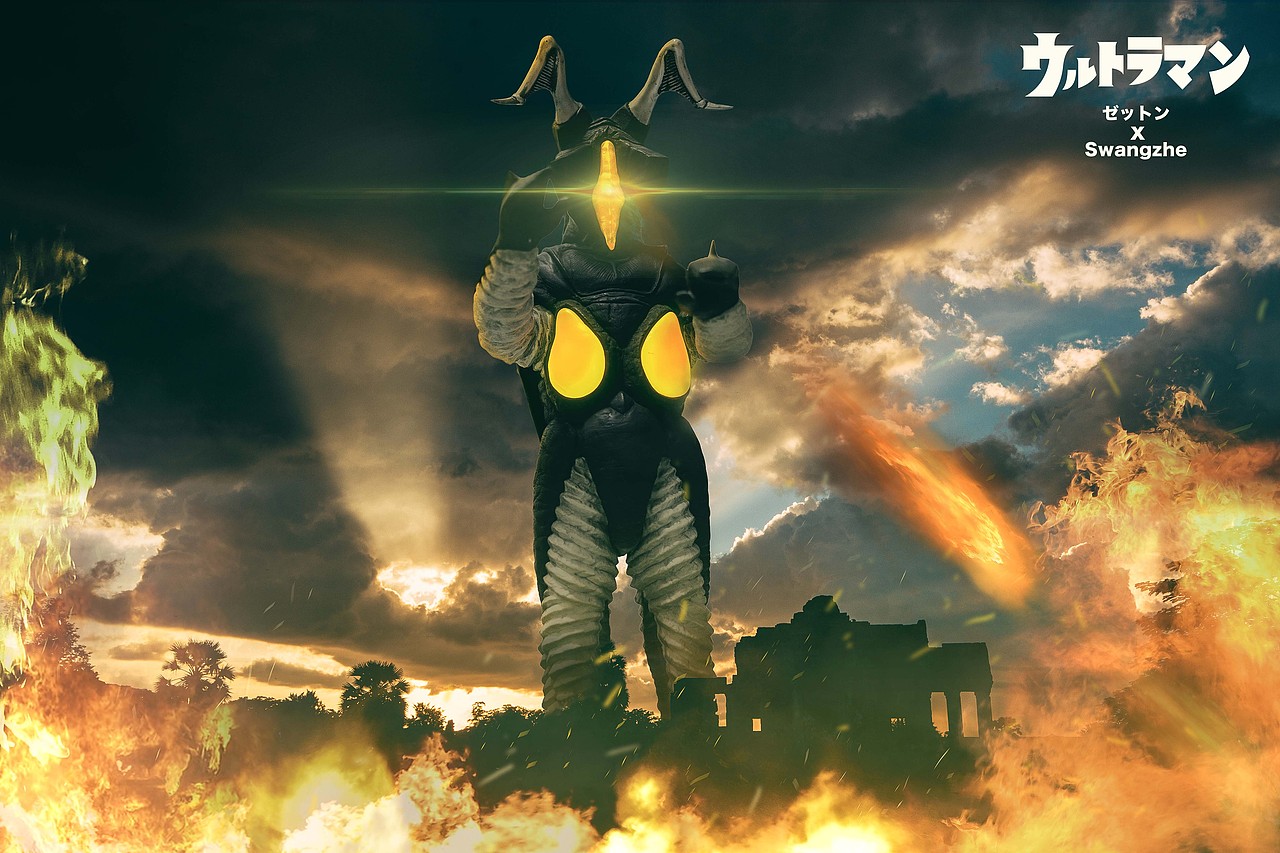 玩具摄影童年记忆中的奥特曼场景