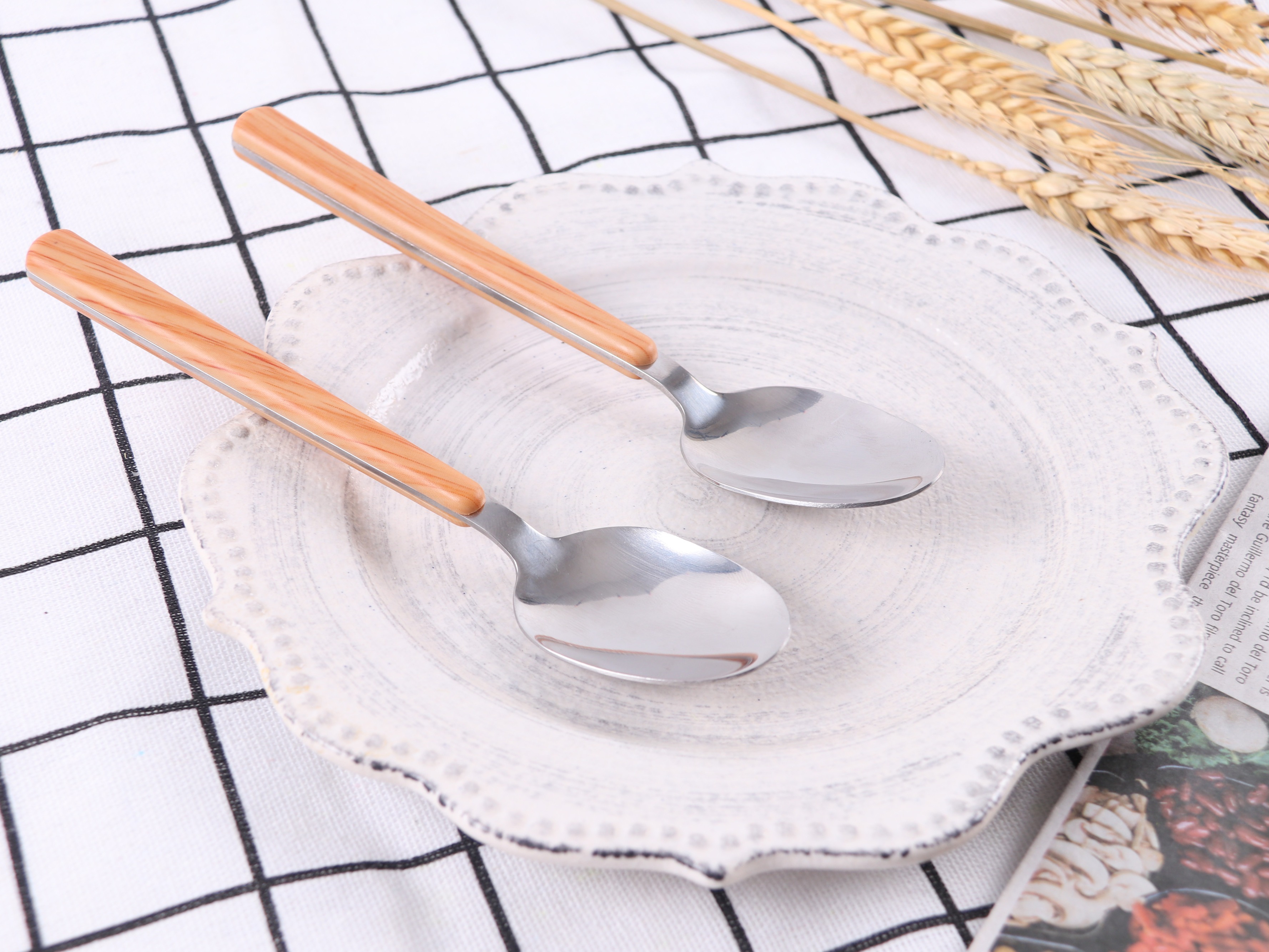木质饭勺汤勺 本色木勺子 绑线长柄勺 17.5cm厂家直销支持-阿里巴巴