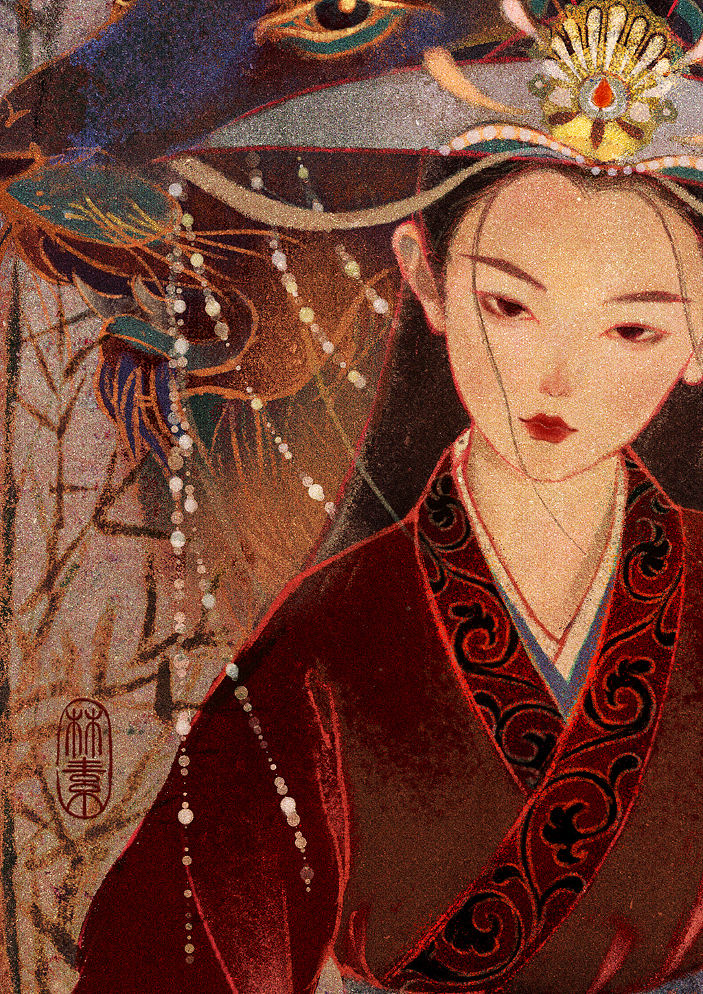 十二星座壁画风之【狮子座】（图ZMjU5MTEwOTIw） - 艺术插画 - 站酷设计师鹤之宋原创素材 - 站酷ZCOOL