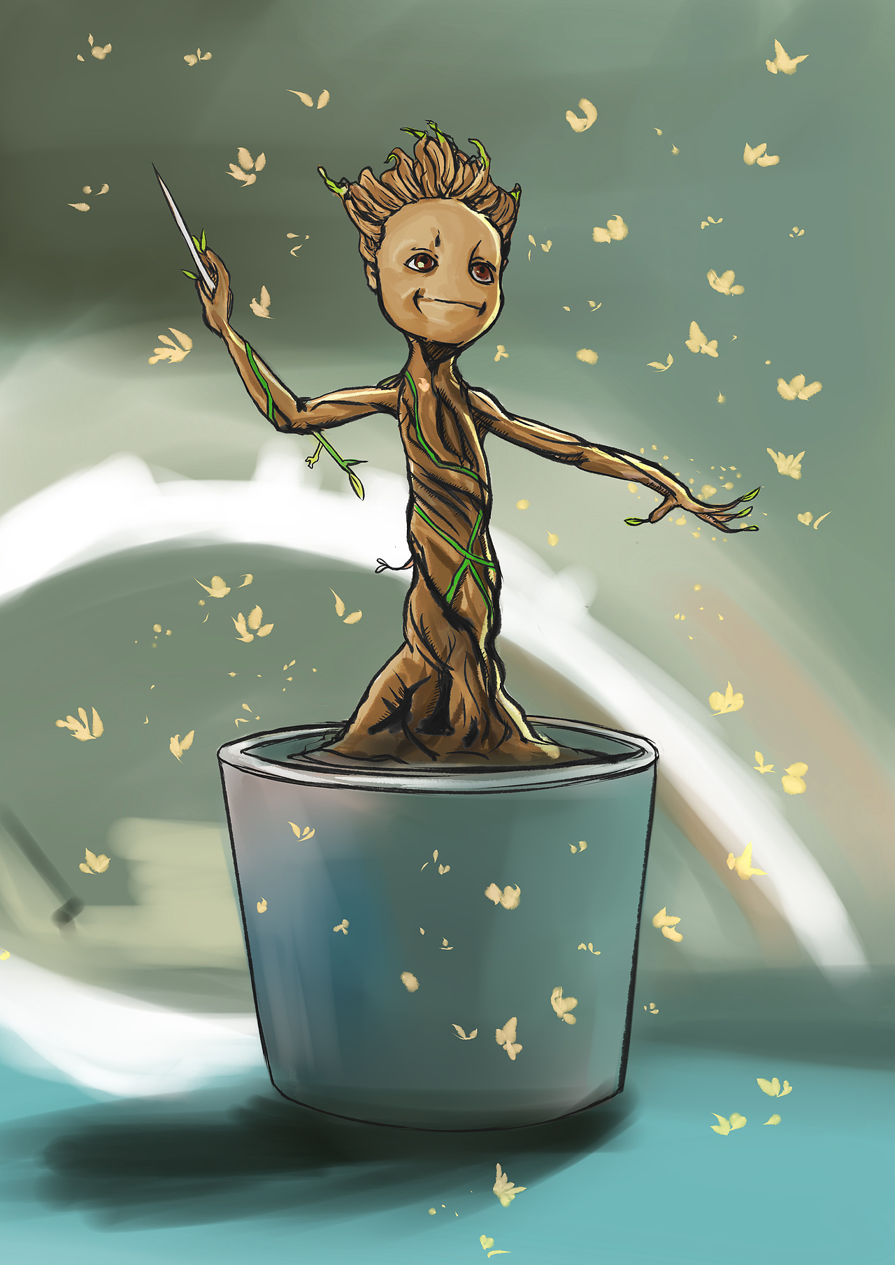 【银河护卫队】groot|插画|创作习作|阿森队长 - 原创作品 - 站酷