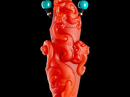 螭龍杵 南紅瑪瑙