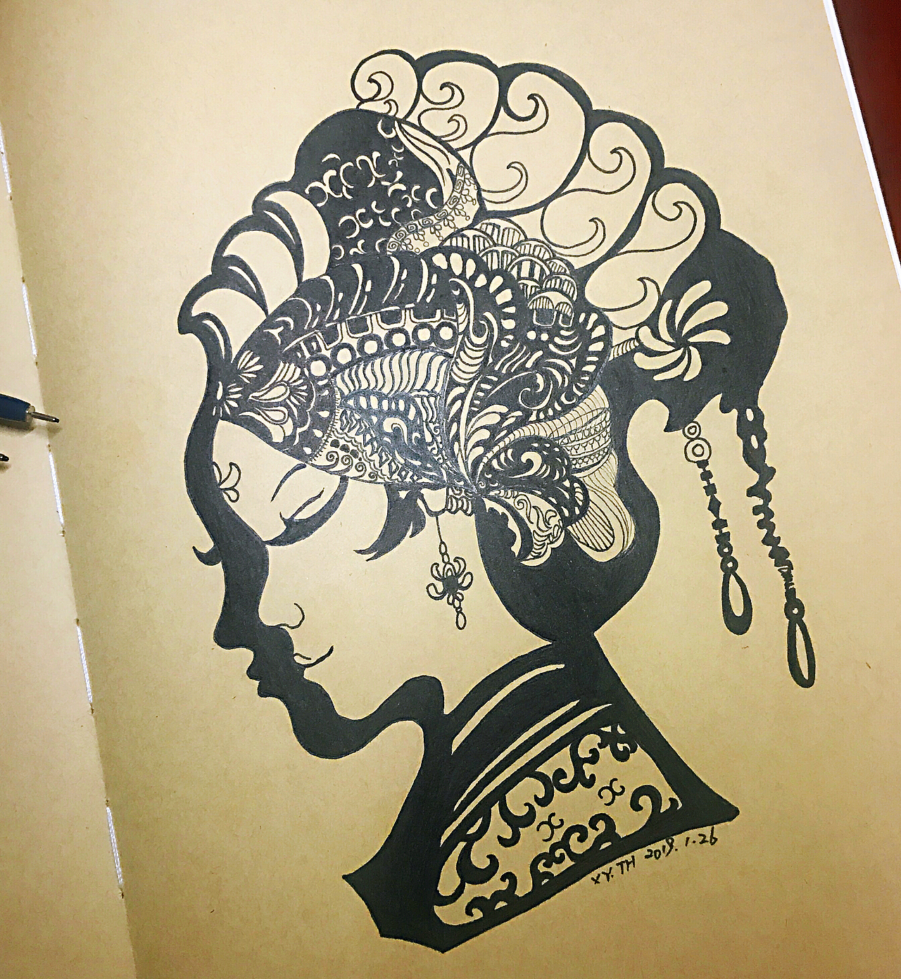 彩铅，针管笔作品【三】（图ZMTY0MDUwNjg0） - 创作习作 - 站酷设计师英子手绘插画控原创素材 - 站酷ZCOOL