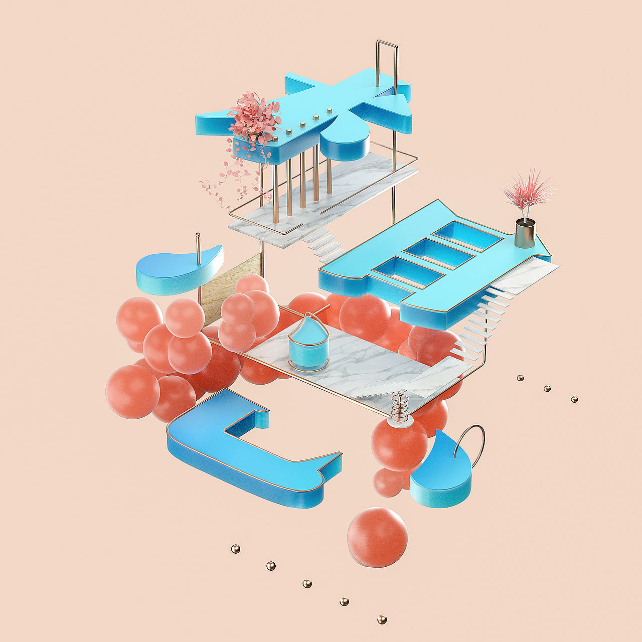 C4D+Octane渲染（图ZMjU0NjgwNzc2） - 场景 - 站酷设计师是啦啦啦原创素材 - 站酷ZCOOL