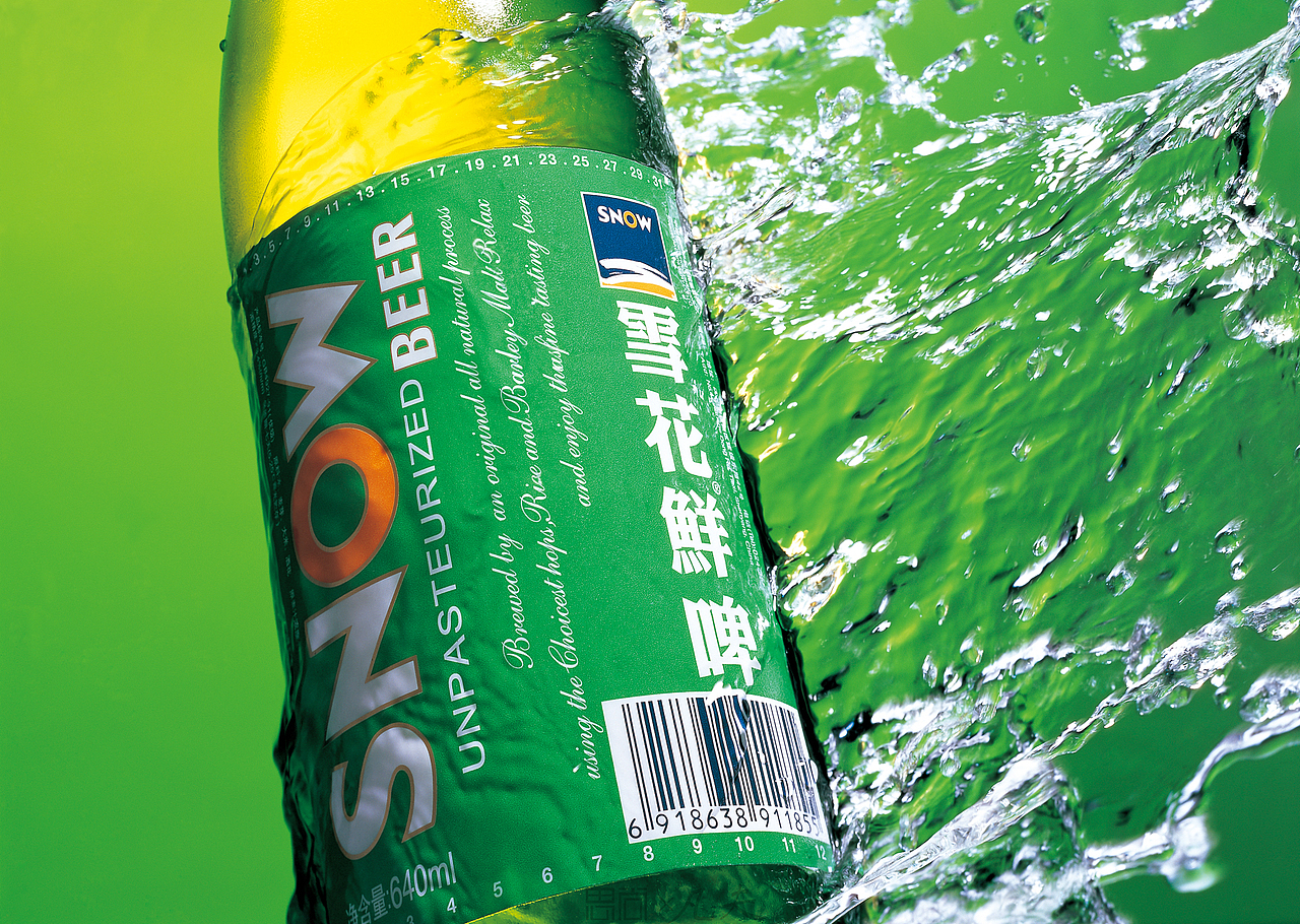 雪花啤酒包装拍摄