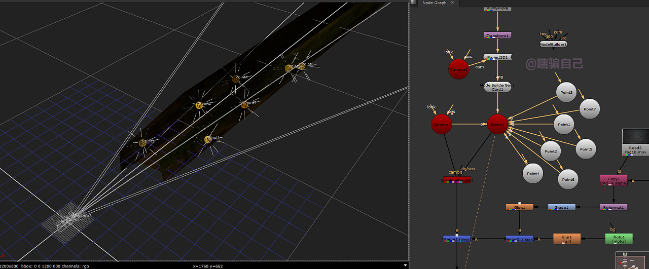 图片使用nuke三维简单投射小巷空间感动画