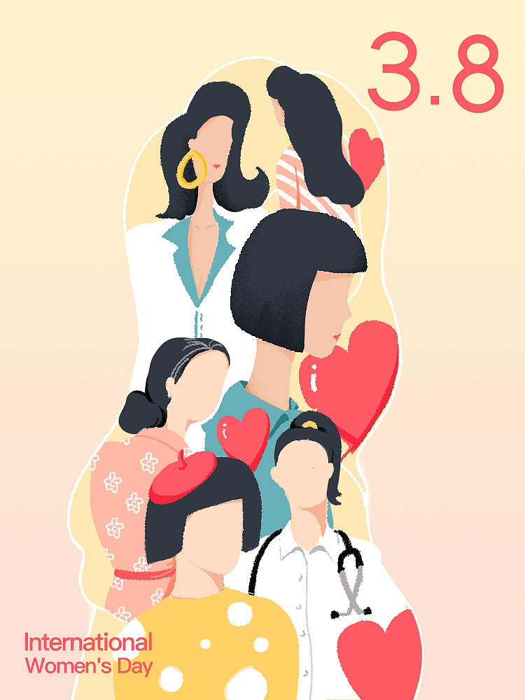 三月八日-国际妇女节（图ZMjQ1ODk5NjY4） - 创作习作 - 站酷设计师Renooooo原创素材 - 站酷ZCOOL