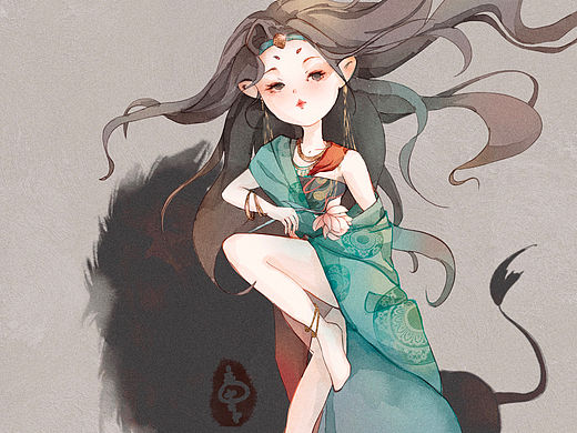 敦煌壁画少女之狮子座