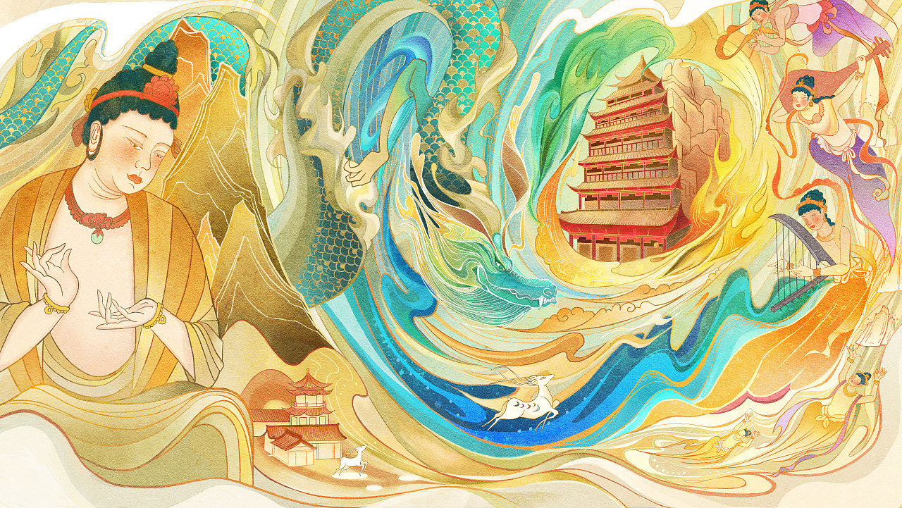 再现敦煌|平面|海报|画画的阿町 - 原创作品 - 站酷 (zcool)