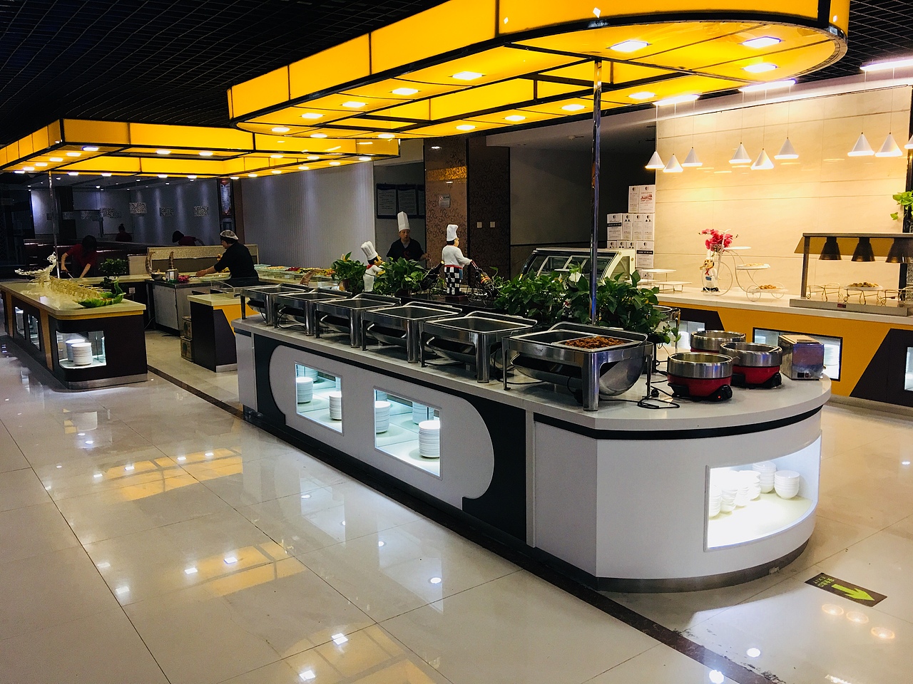 大理石自助餐台设备制作明档自助取餐台制作