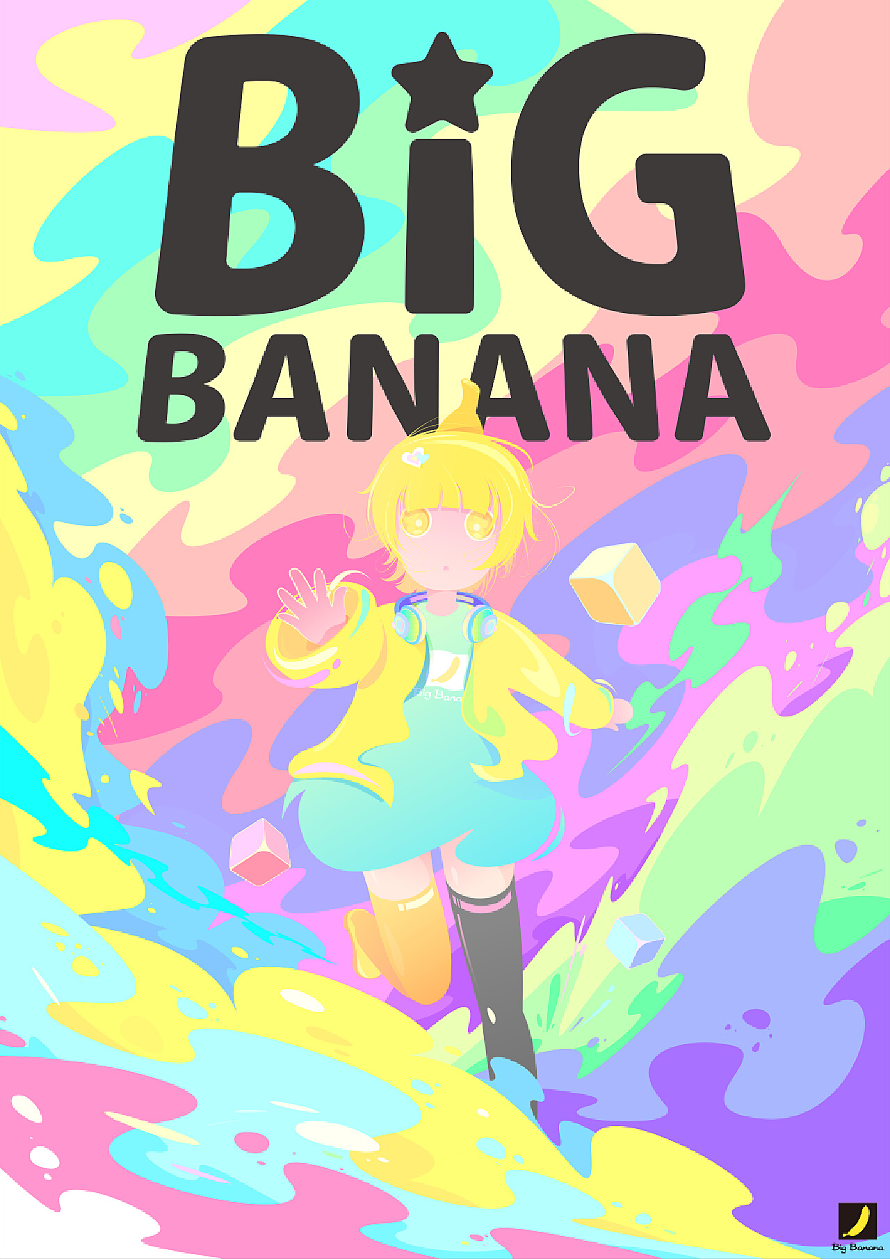 BigBana大香蕉女孩|插画|商业插画|跳舞大葱 - 原创作品 - 站酷 (ZCOOL)
