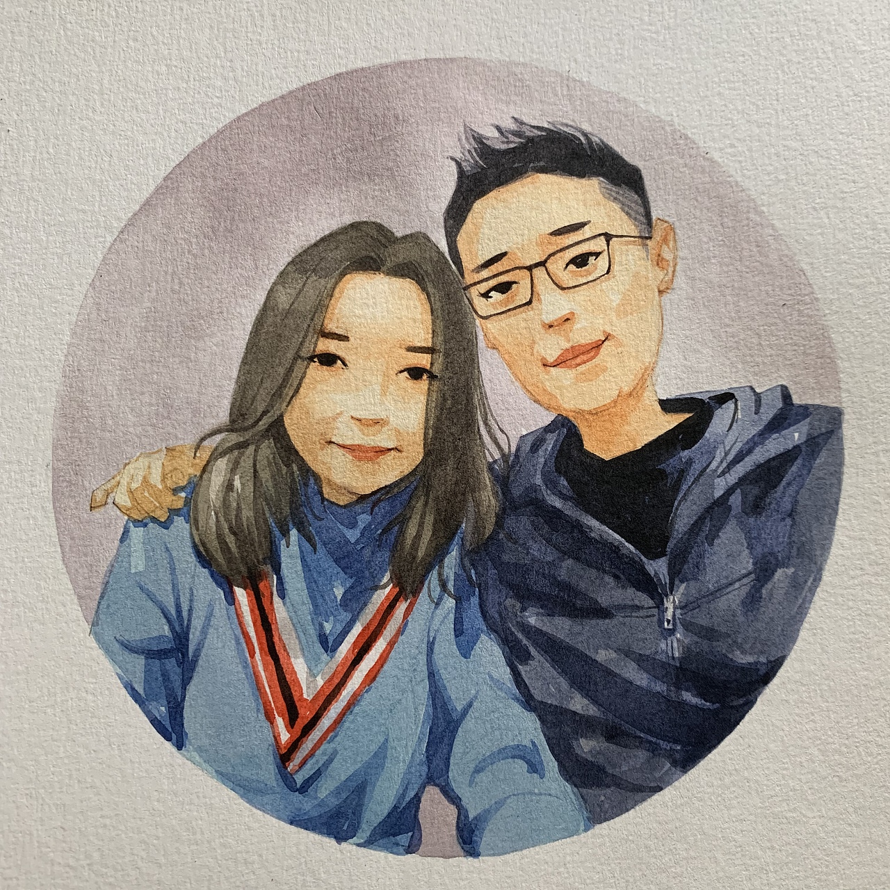 半写实人物水彩漫画