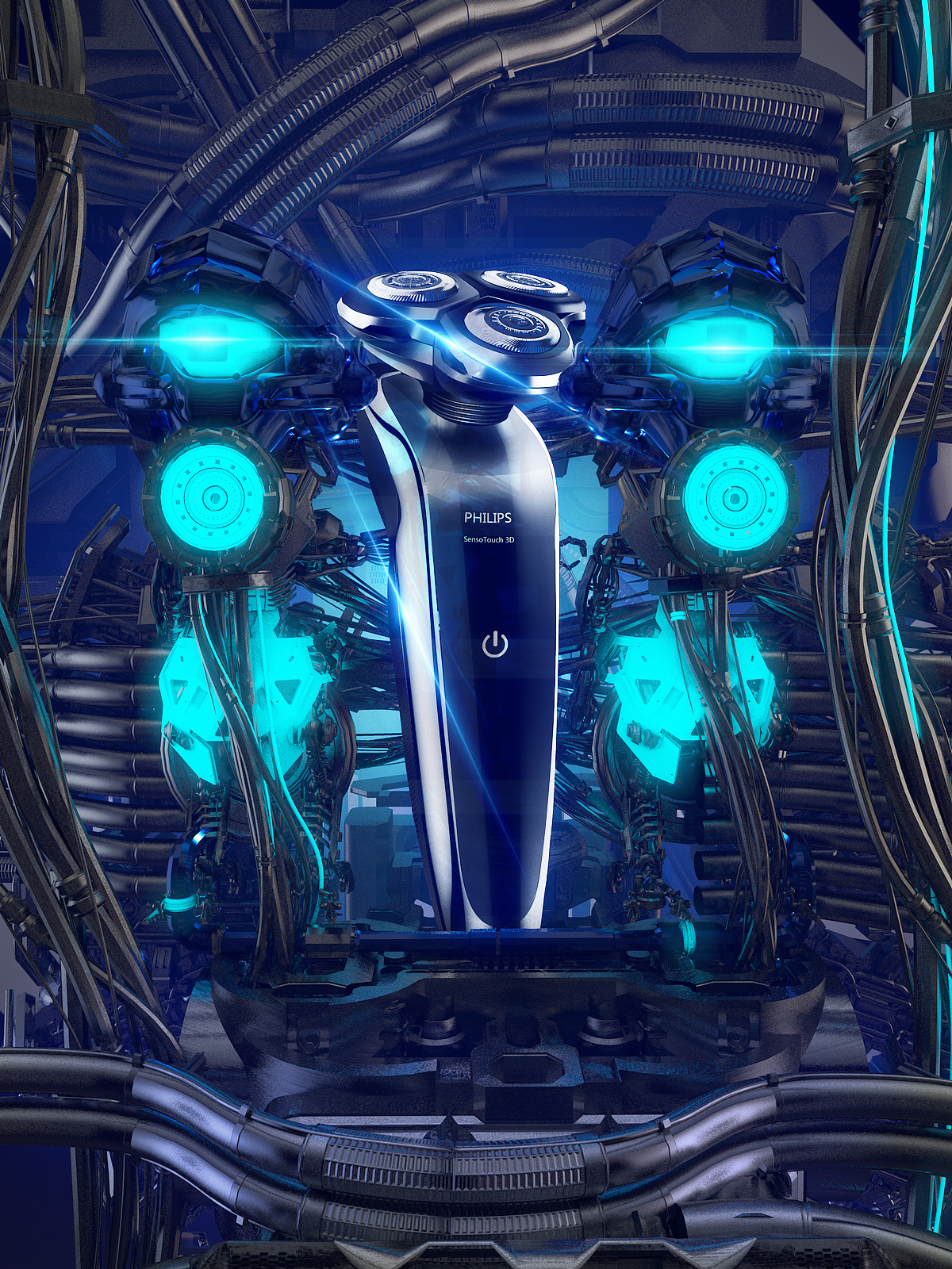 c4d酷炫海报渲染