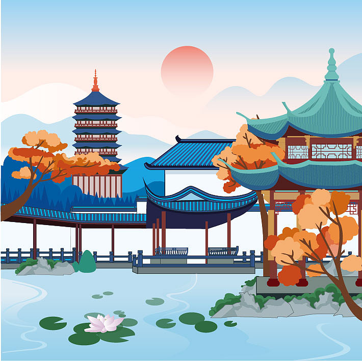 风景插画（图ZMjg3Mzk4Mzg4） - 创作习作 - 站酷设计师乐悠悠de虾米原创素材 - 站酷ZCOOL