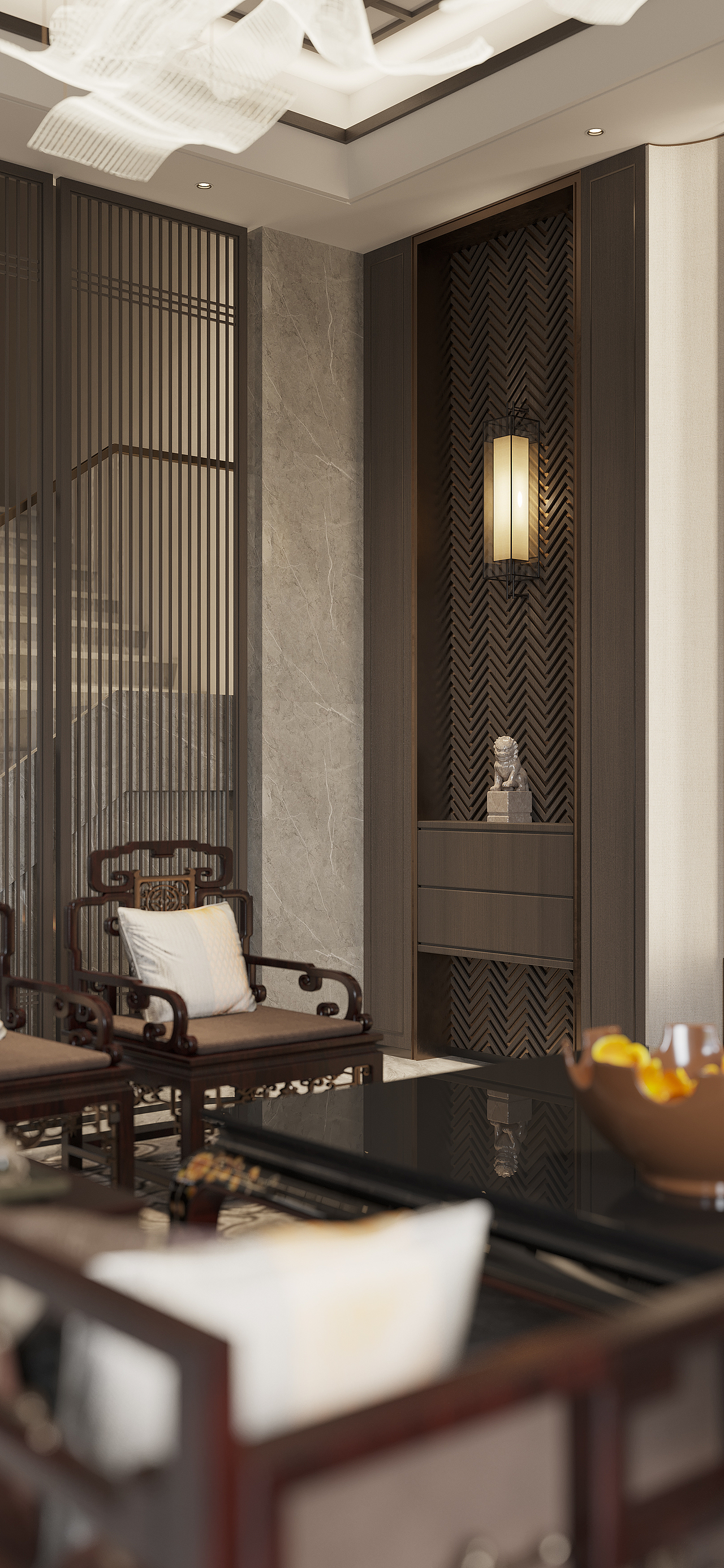 新中式得客餐厅（图ZMjk1OTcyMTky） - 家装设计 - 站酷设计师Likx001原创素材 - 站酷ZCOOL