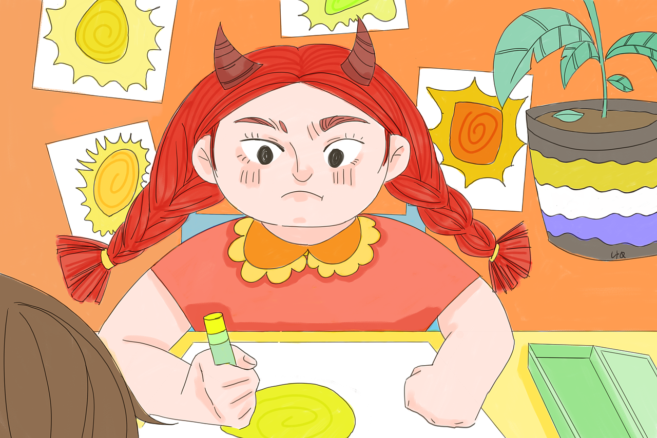 儿童插画：美术课