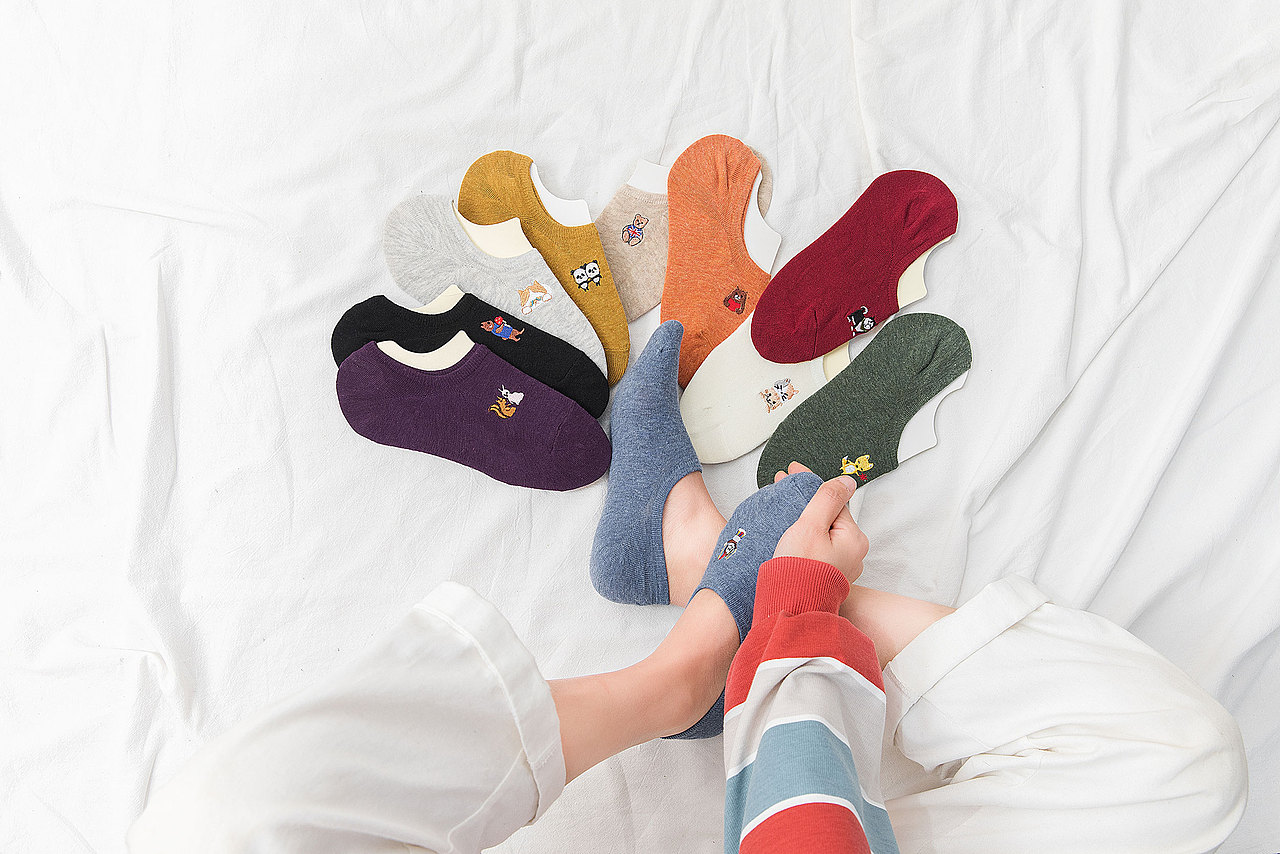 2020春夏刺绣隐形袜女袜短袜日系INS