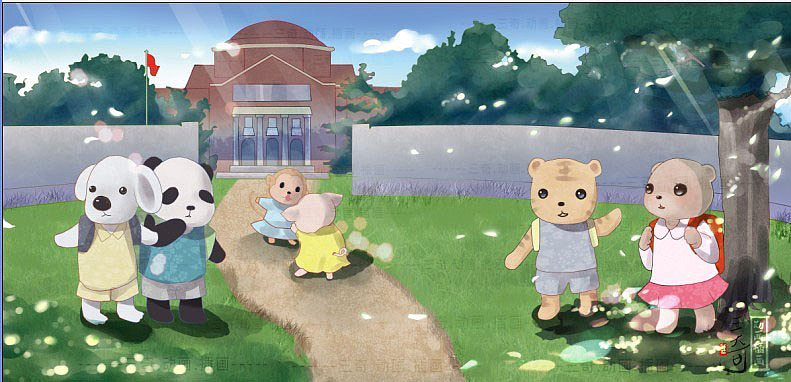 儿童绘本插图作品《小影子好朋友》