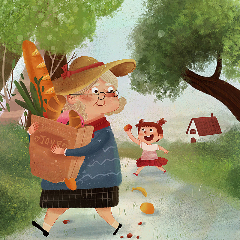 老婆婆（图ZMTc2NzU5NjIw） - 儿童插画 - 站酷设计师周一ZJoye原创素材 - 站酷ZCOOL