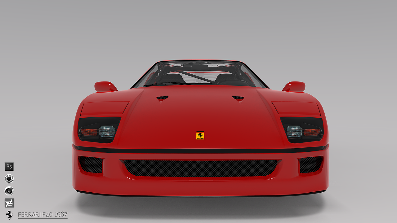 Ferrari F40 1987 渲染