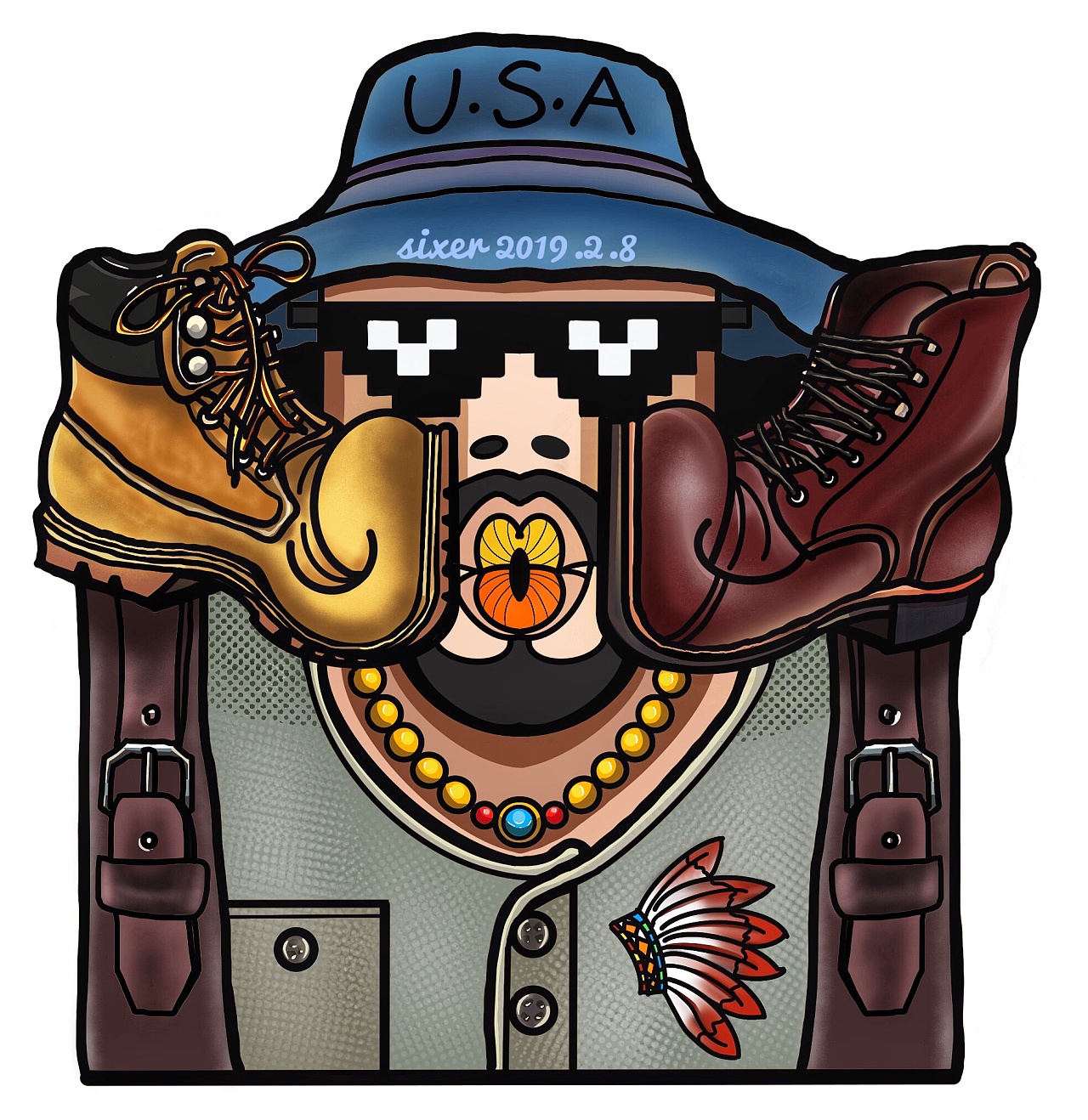 阿美咔叽?|插画|创作习作|sixer666 - 原创作品 - 站酷 (zcool)