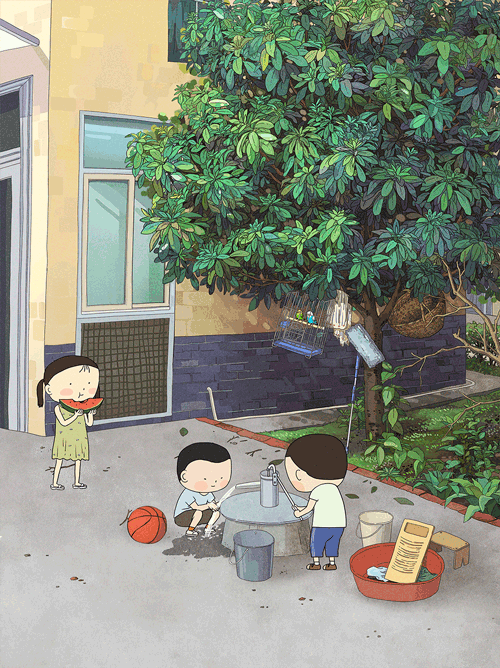 动态插画——小时候（图ZMTQ3MTM1NTQ4） - 创作习作 - 站酷设计师CaoLeiii原创素材 - 站酷ZCOOL