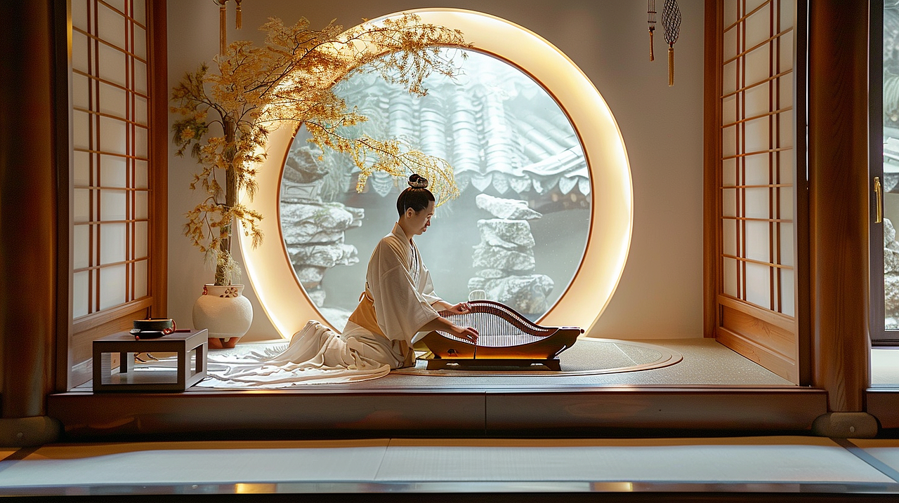 芸窗听语室内概念设计图