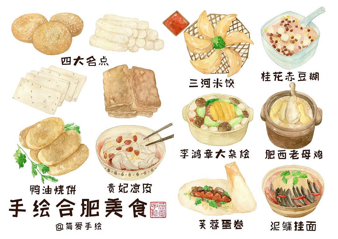 【纸上的美食】手绘水彩美食全集