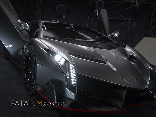 Lamborghini Veneno 写实渲染