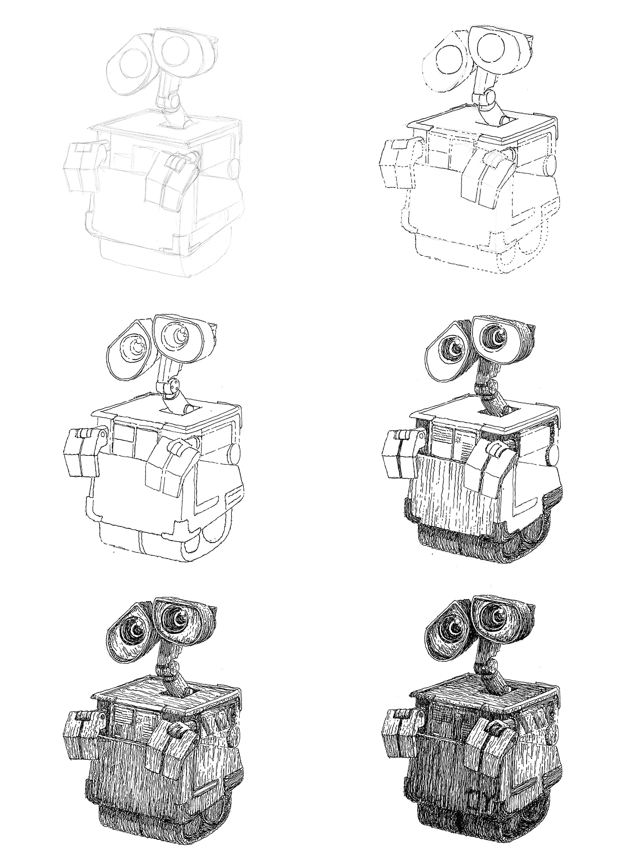 钢笔画WALL-E