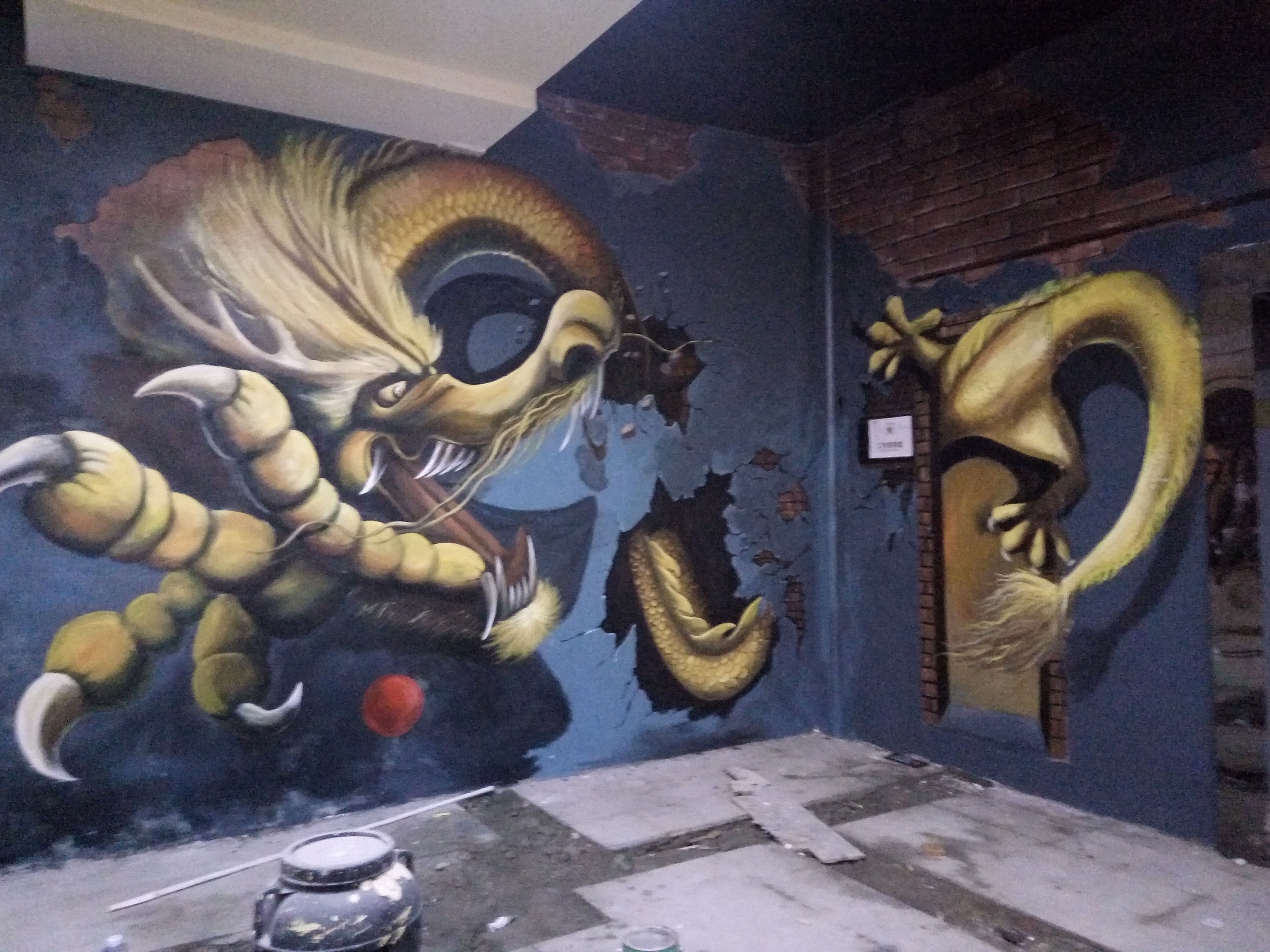 3d墙绘,3d立体画,3d墙画,成都墙绘,成都壁画