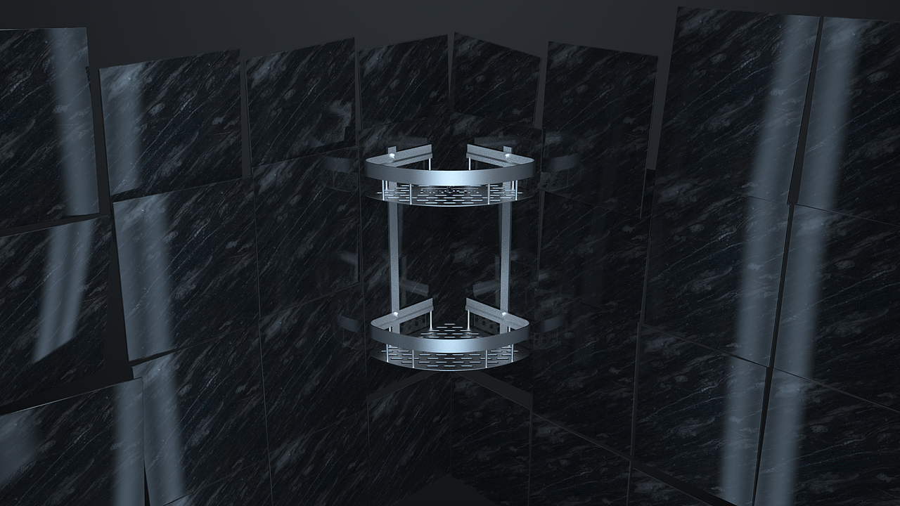 卫浴-墙脚架-三维产品临摹