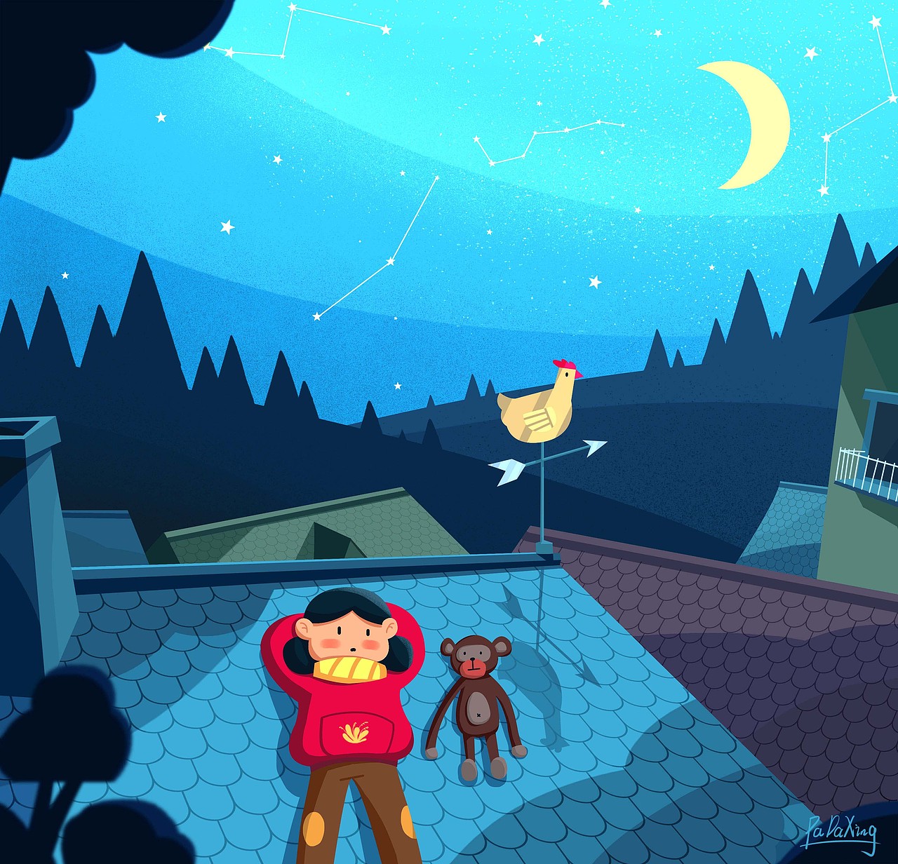 小南的愿望丨插画集（图ZMjIwNzMzNjcy） - 绘本 - 站酷设计师心心流原创素材 - 站酷ZCOOL