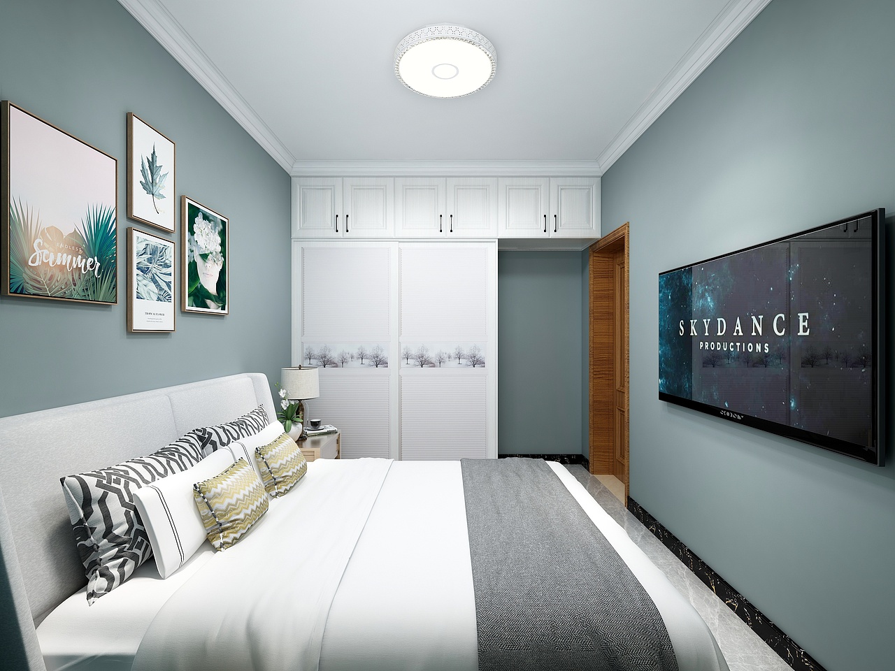 现代简约风格|106㎡三居室装修设计