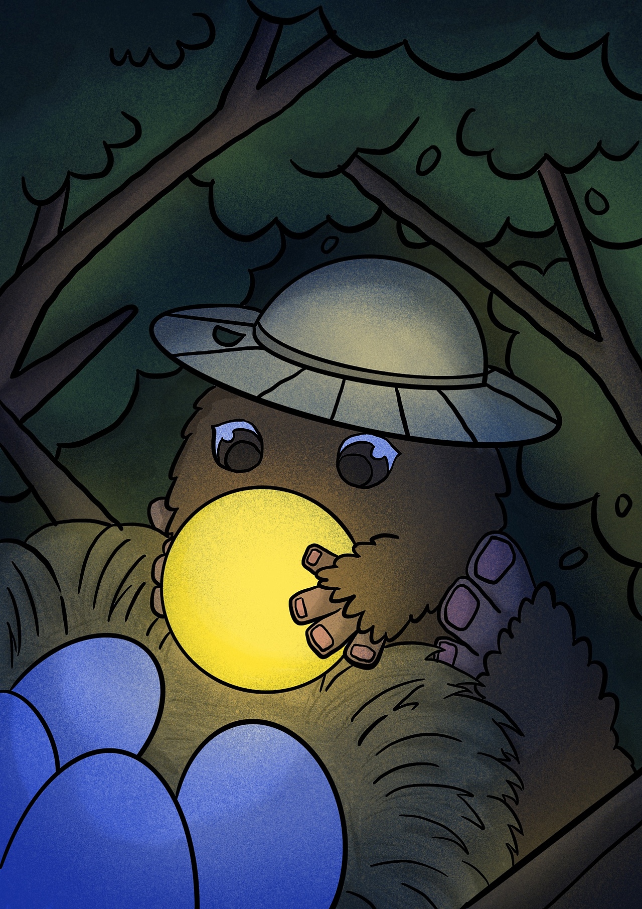 《嗨!月亮》原创小故事插画