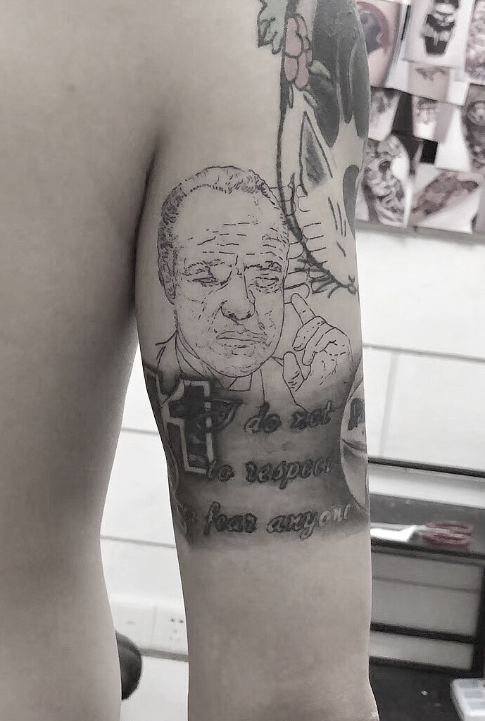 梅西 教父 纹艺刺刻原创设计作品