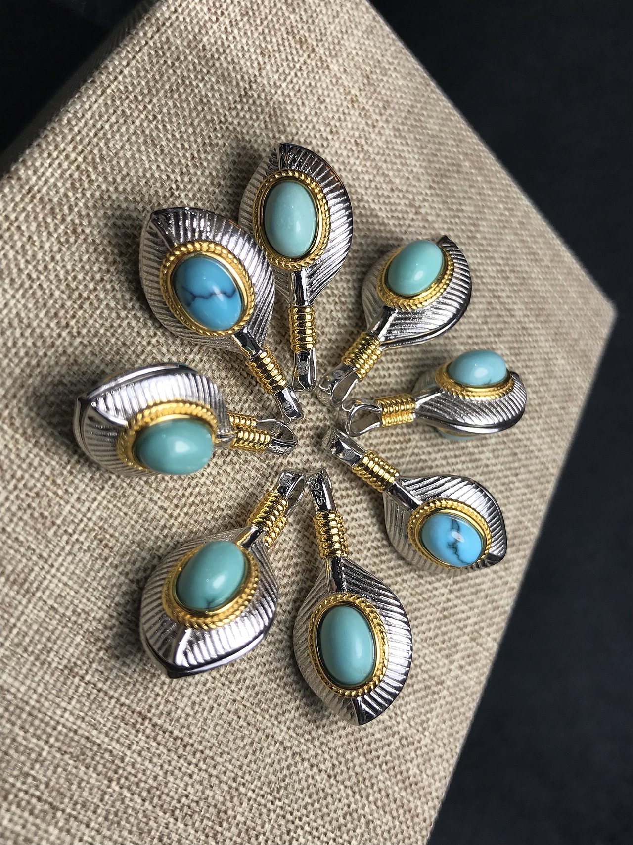 文玩配件2——羽毛卡子（双面卡子）（图ZMTMxNDE1NDg4） - 首饰设计 - 站酷设计师艾氏珠宝镶嵌原创素材 - 站酷ZCOOL