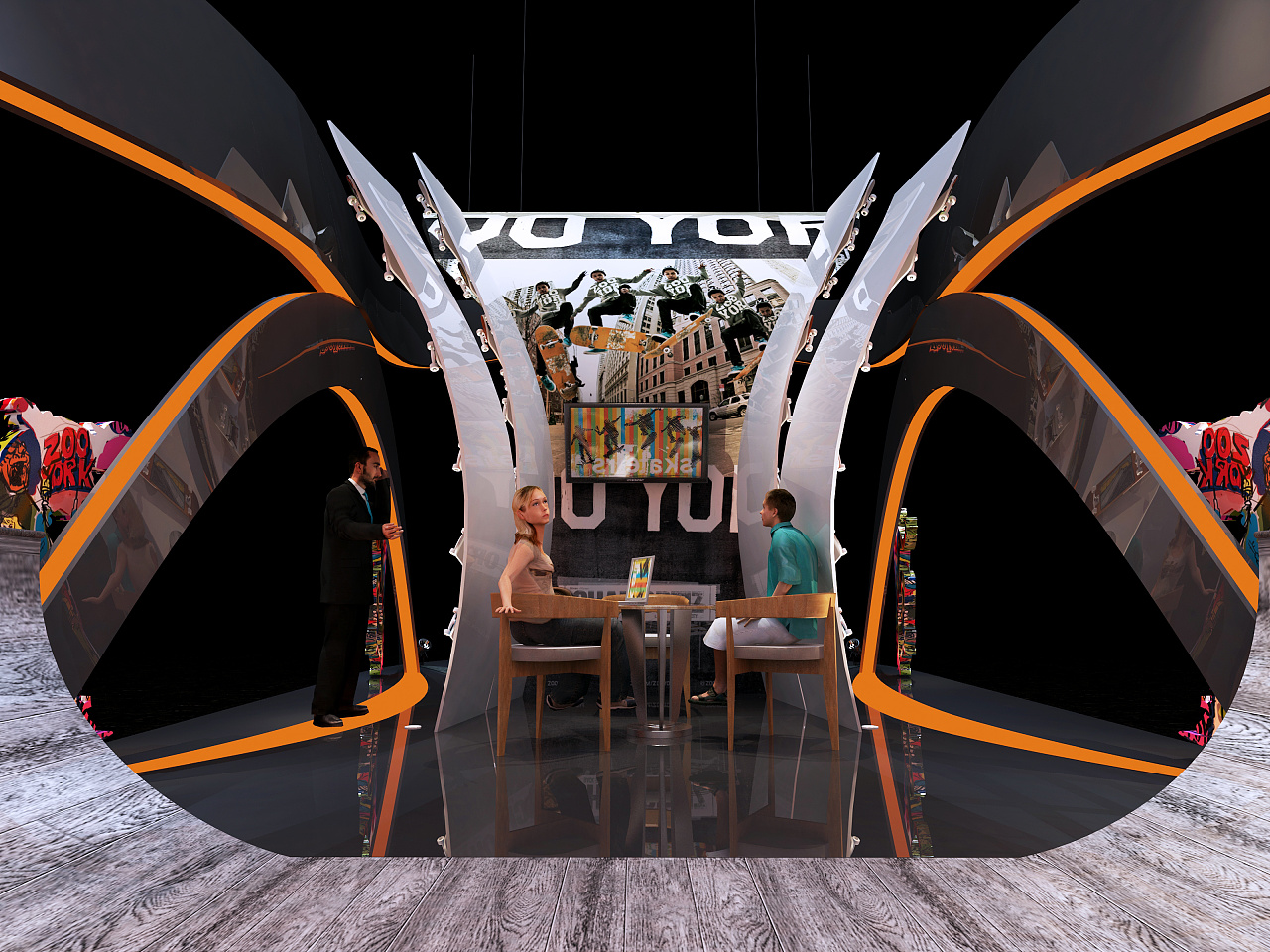 2016毕设滑板展台设计