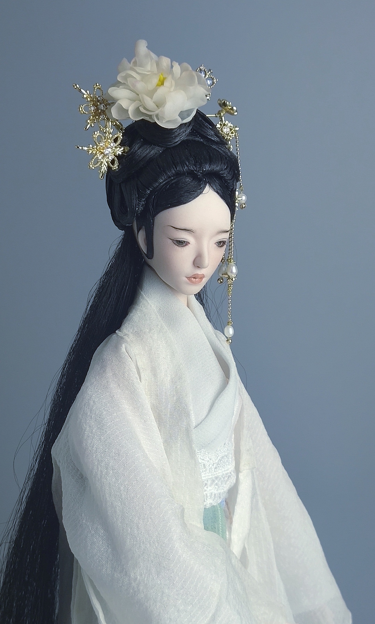 【陶瓷BJD】陶瓷玩偶  聊斋系列之玉板(白牡丹花仙)