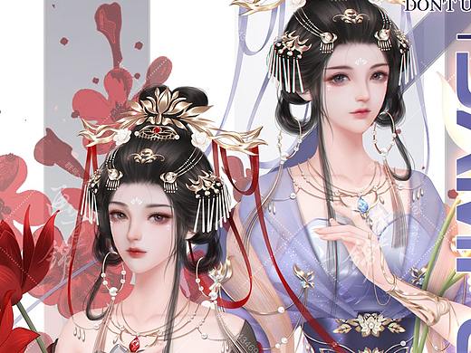 橙光 闪艺 易次元 古现女 莲花神女 红枫鬼女（个人主页-ZNTQ2MTczMjg=） - 游戏原画 - 站酷设计师画师惜语原创素材 - 站酷ZCOOL