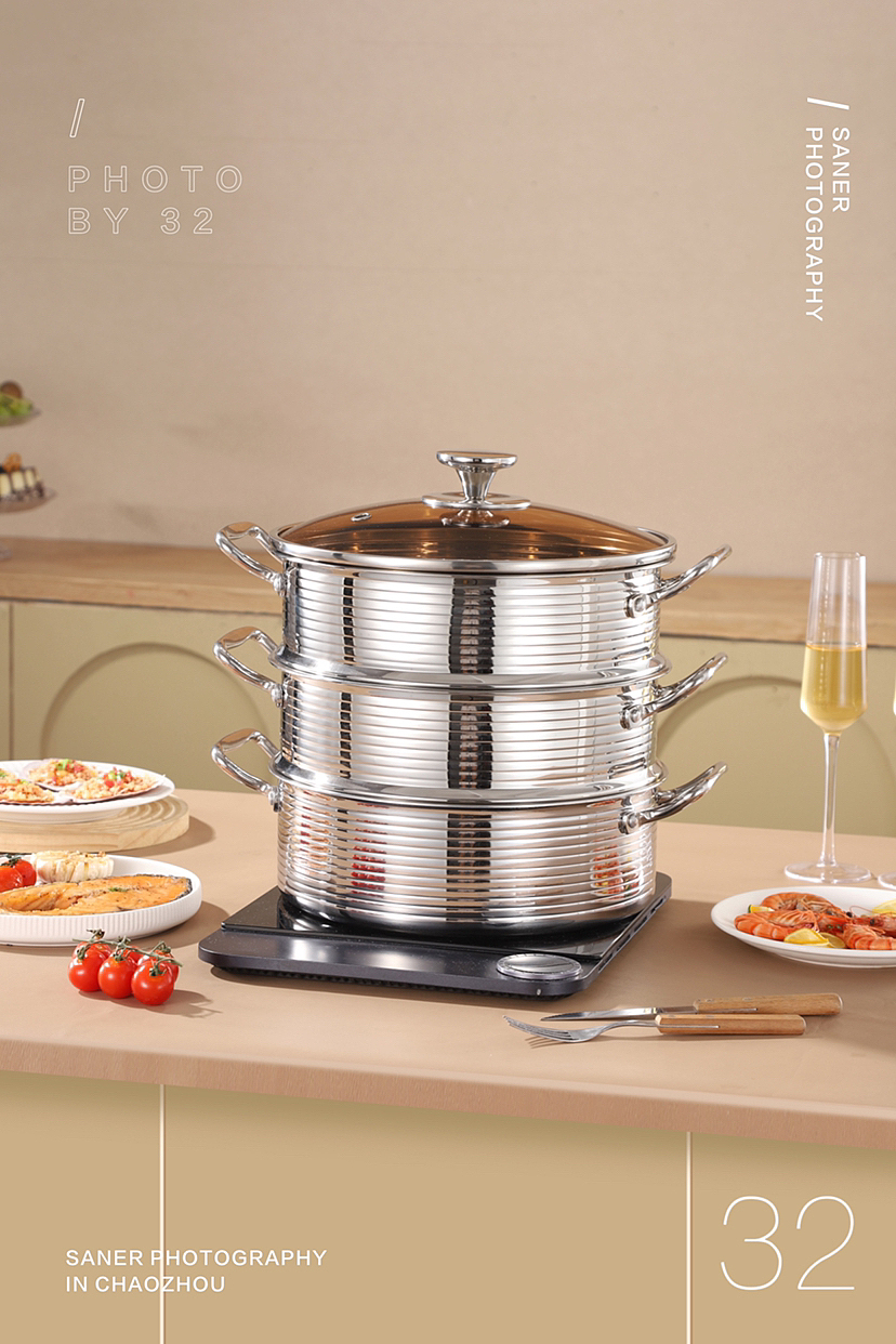 不锈钢蒸锅拍摄|电商拍摄
