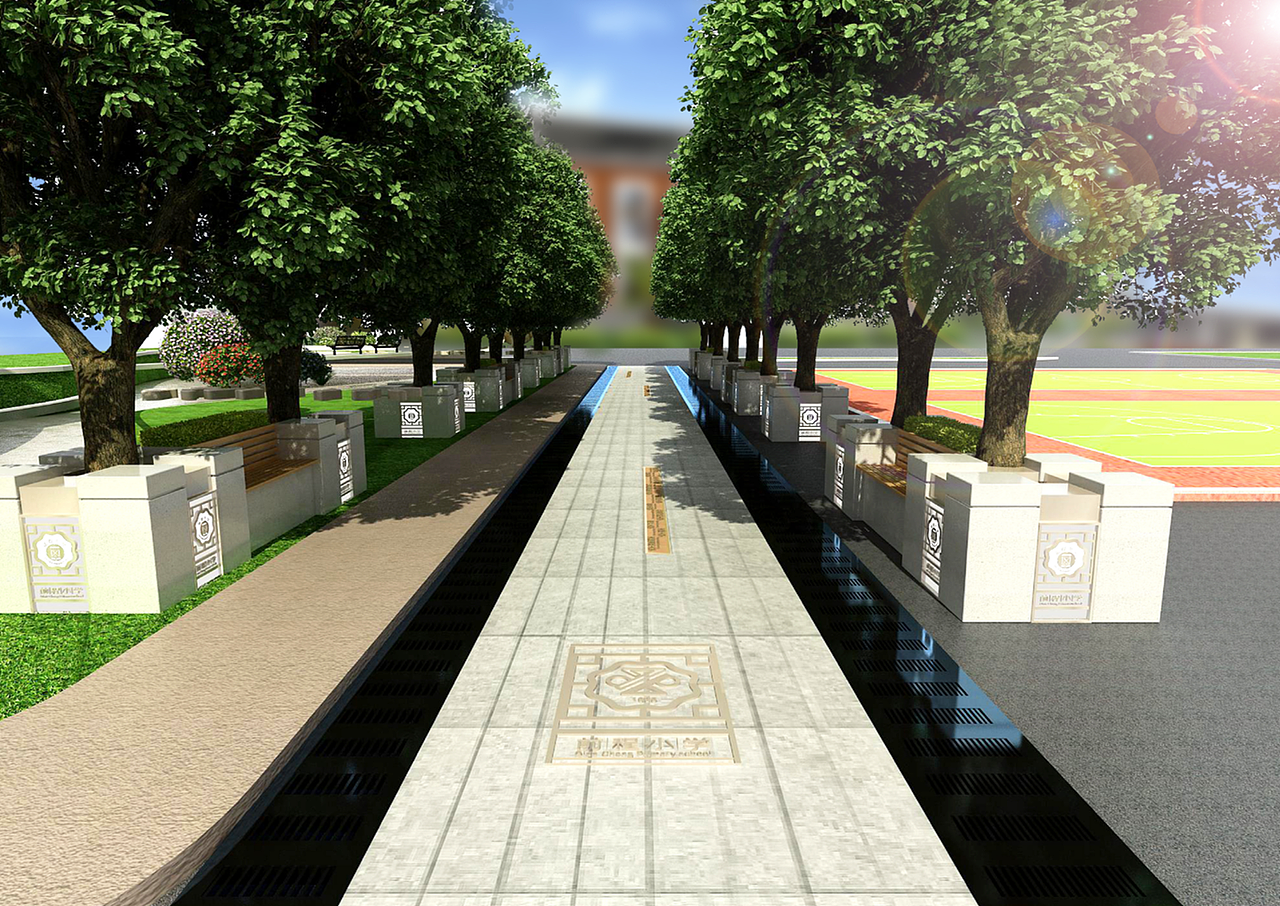 天津市前程小学校园户外文化设计方案